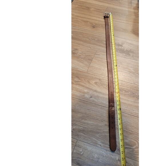 Polo Ralph Lauren Brown Leather Belt Silver Buckle Men's Sz 36 - Picture 10 of 12